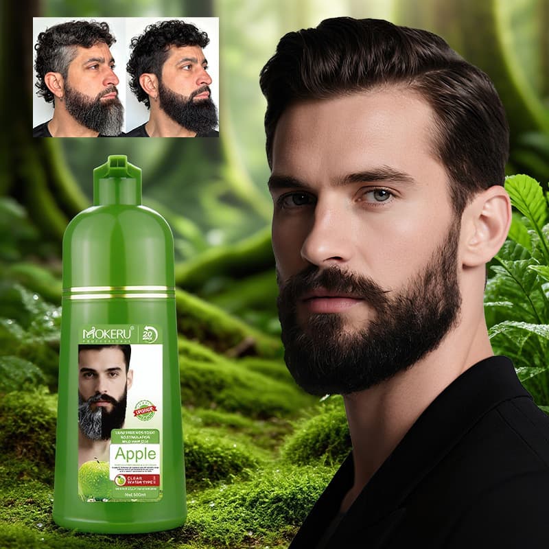 Cross-border Men's Beard Convenient Dye Cream with Fruit Extract Fragrance, At-Home Coloring for Men's Facial Hair Styling and Care