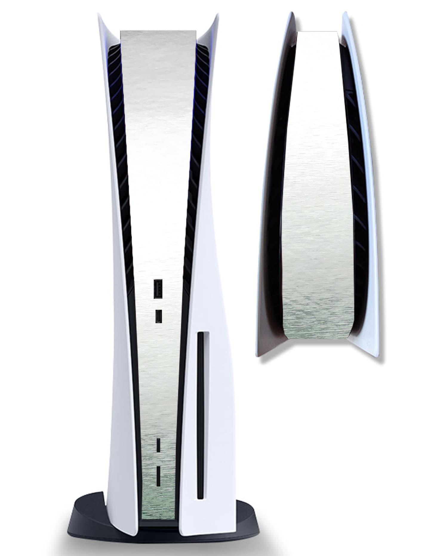 PS5 Console Center Strip, Anti-Fingerprint Body Side Sticker, Disc/Digital Universal, One-Piece Non-Split, Middle Strip