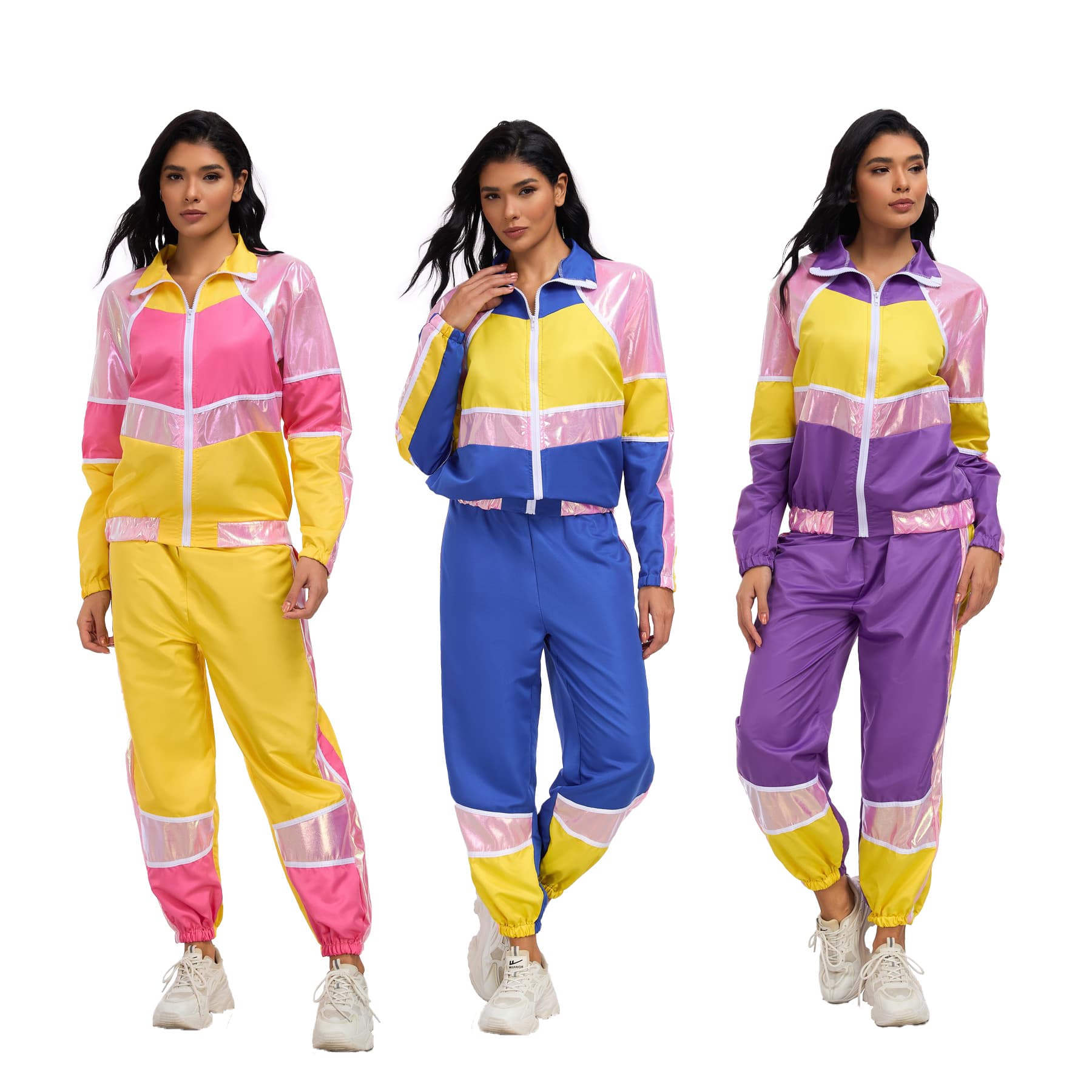 Costume Dance Set Performance Outfit 80s Retro Game Uniform Cheerleader Cosplay Costume