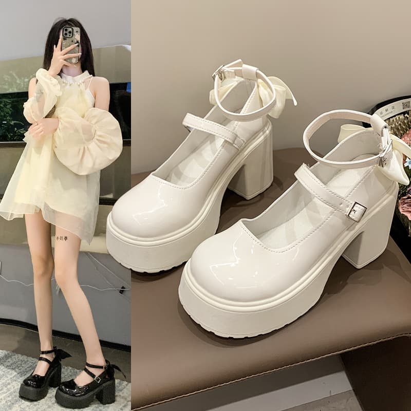 2025 Autumn New Sweet Bow Mary Jane Versatile Chic Comfortable Fashion Low-Heel Leather Shoes