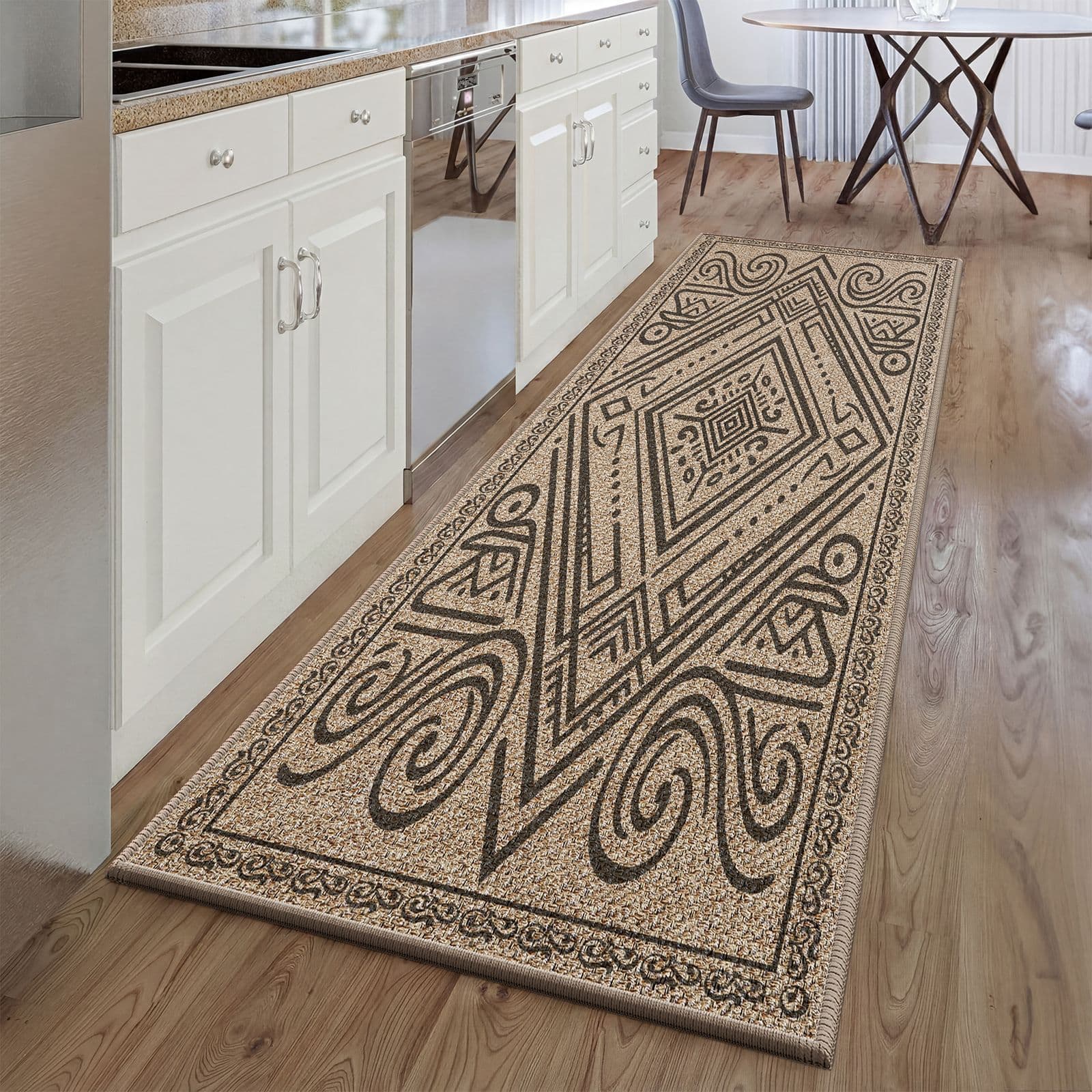 Amazon Hot Selling Woven Kitchen Mat Waterproof Anti-Slip Foot Mat Simple Durable Kitchen Bath Mat