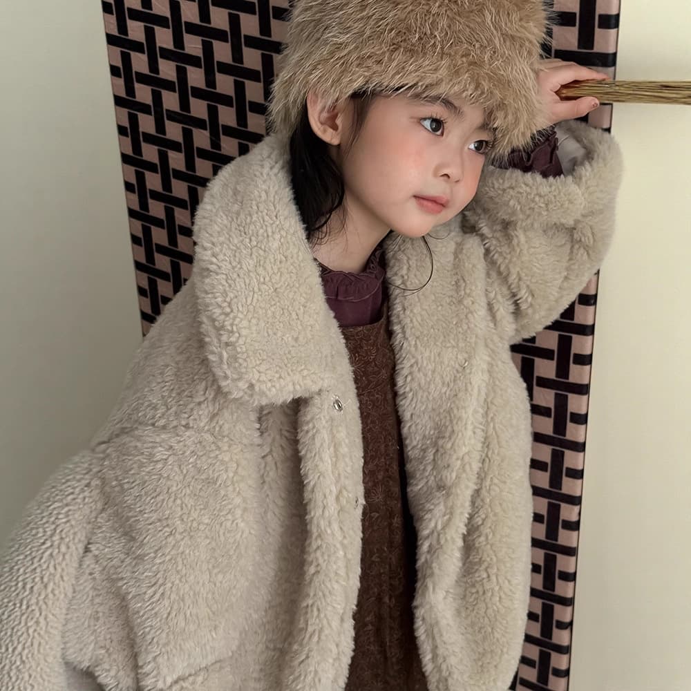 Zuo Xiaoran Children's Clothing - Children's Faux Fur Coat, 2025 Winter New Arrival, Versatile Mid-Length Thick Coat for Boys and Girls