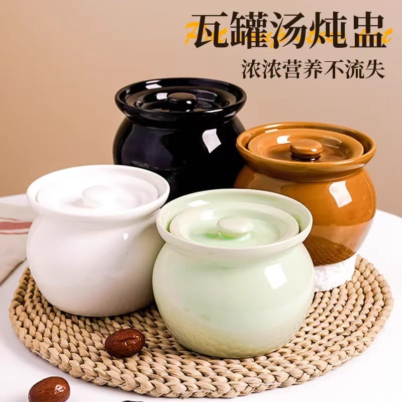 Large Clay Stewing Pot with Lid for Home/Commercial Use, Single Serving Soup Preparation for Hotels/Restaurants
