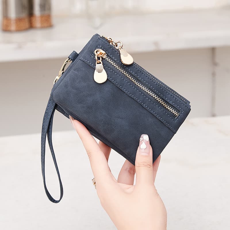2024 New Style Vintage Multifunctional Cropped Wallet Women's Korean Version Fashionable Casual Simple Small Handheld Coin Purse