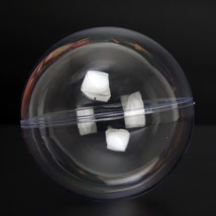 Transparent ball without hanging holes, hollow ball, round plastic ball shell, Christmas ball, openable and closable decorative ball, acrylic ball