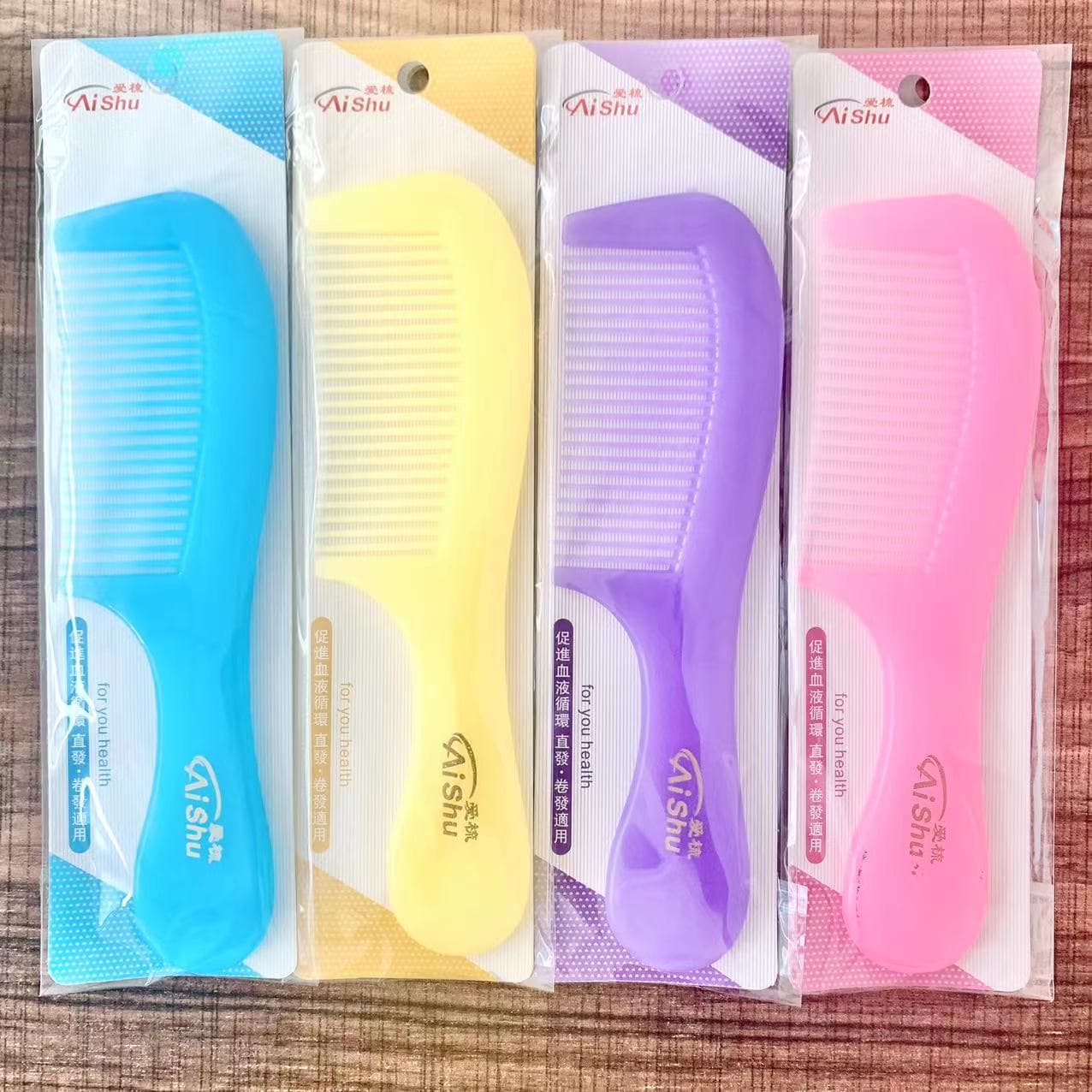 Wholesale colorful practical combs, hairdressing combs, hairdressing tools, two-yuan combs, thickened combs, hair smoothing combs, smooth hair care