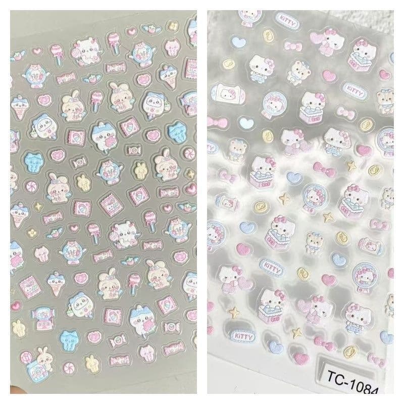 Chiikawa Embossed Nail Art Stickers Cute Chiikawa Usagi DIY Phone Case CCD Decoration Stickers