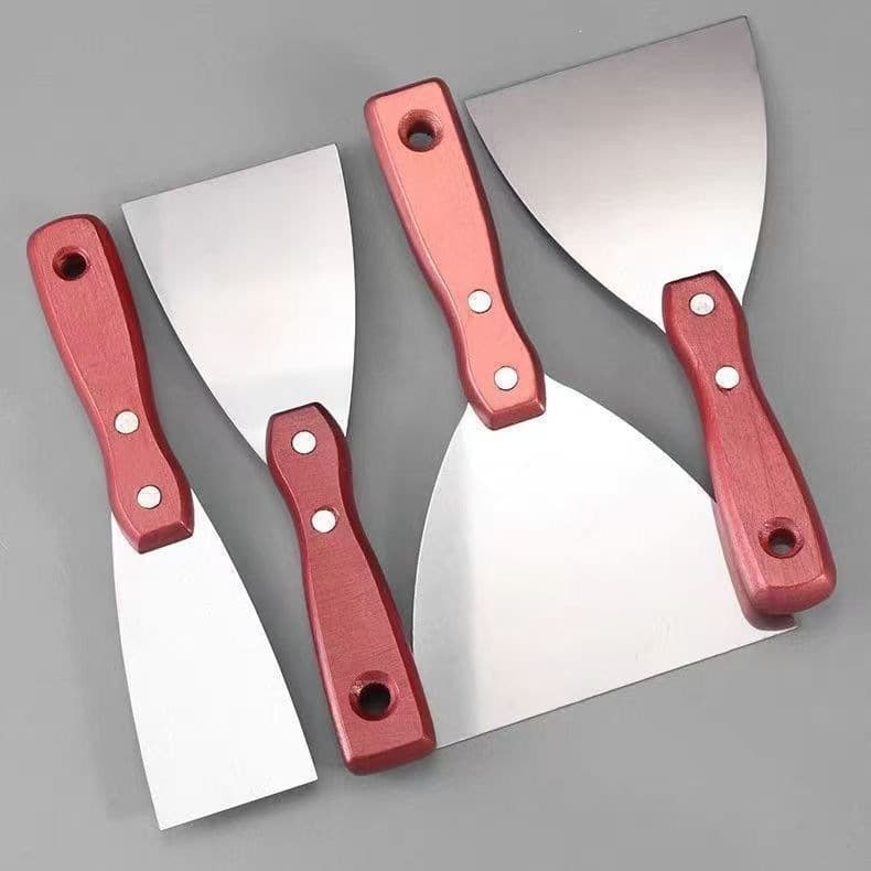 Thickened Stainless Steel Putty Knife with Wooden Handle, Scraper for Wall Filling, Cleaning Scraper, Putty Knife, Trowel
