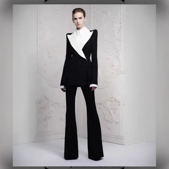 2025 New Women's Suit Two-Piece Jacket and Pants Slimming Professional Women's Wear European and American Export Clothing Set