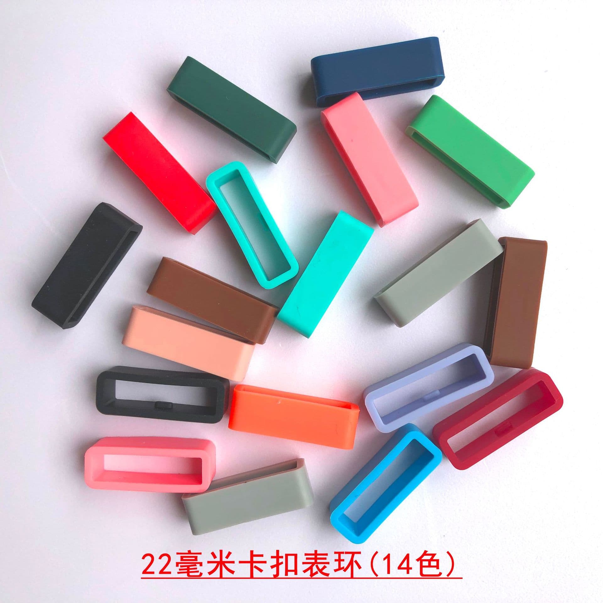 Factory wholesale silicone watch strap bezel, 22mm, multiple colors available, rubber bezel, watch strap bezel.