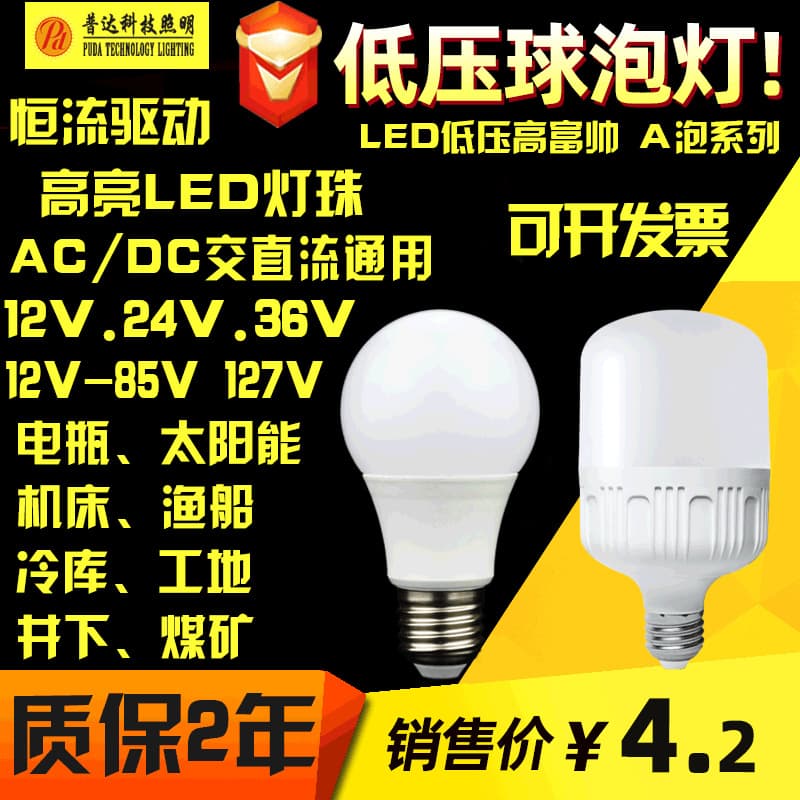 LED Low Voltage Bulb AC/DC 12-85V 12V 24V 36V 127V Lighting
