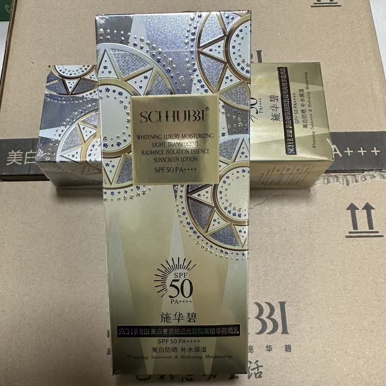 Shihuabi Sunscreen SPF50 PA++++ Whitening Sunscreen Lotion Waterproof Sweatproof Isolation Sunscreen Moisturizing Refreshing