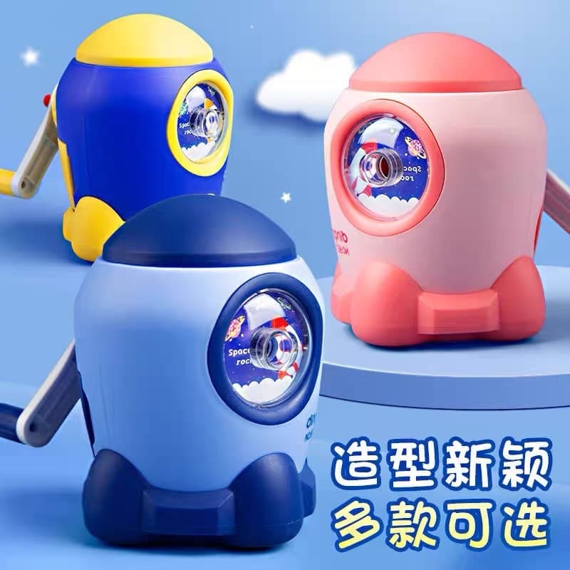 Dingbang Rocket Shape Pencil Sharpener Automatic Lead Insertion Anti-jamming Lead Adjustable Thickness Children's Primary School Pencil Sharpener