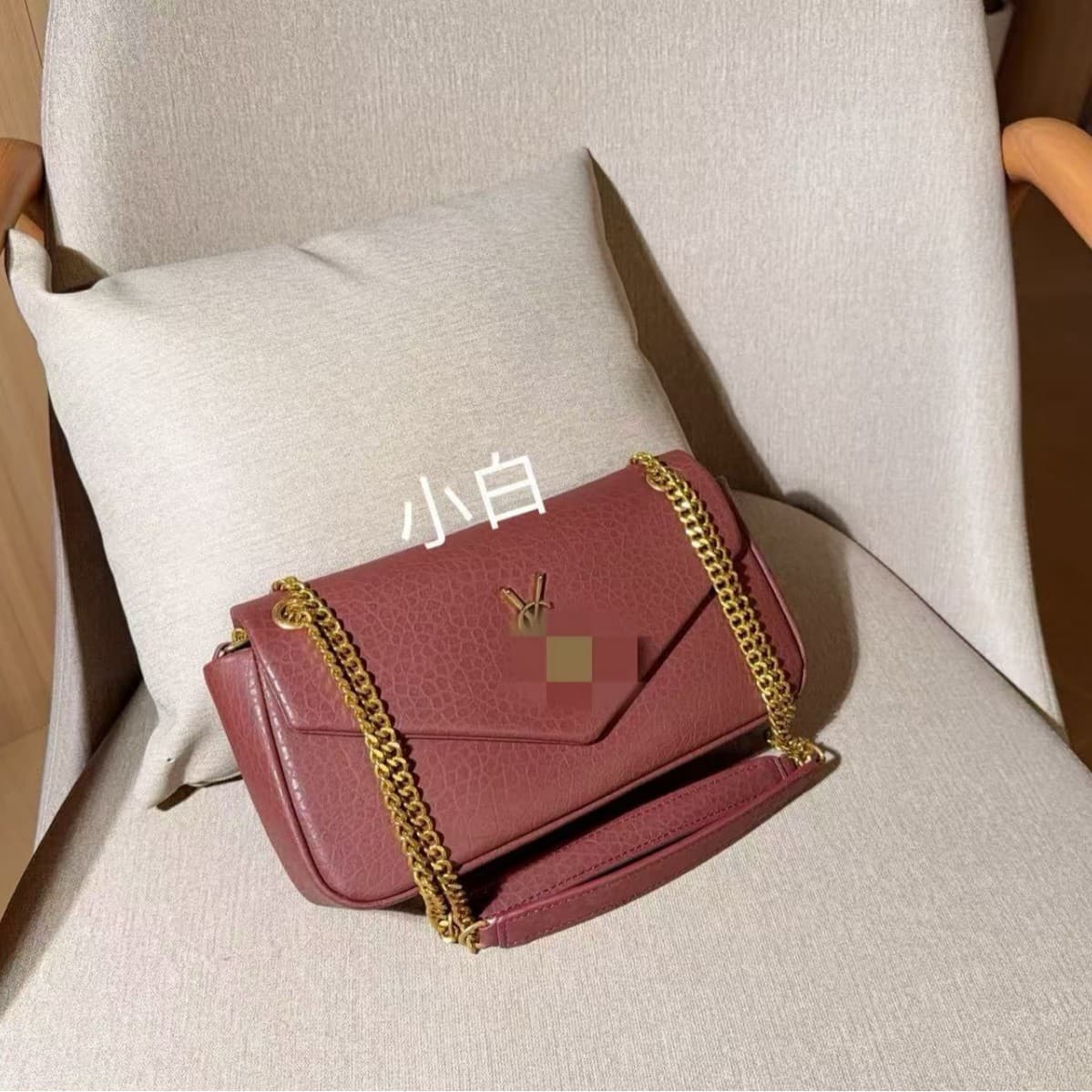 2024 New Ys Fluffy Lambskin Calypso Chain Small Square Bag Vintage Shoulder Crossbody Bag Flap Magnetic Closure Bag