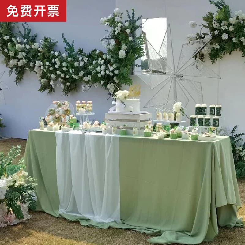 INS Forest High-End Solid Color Tablecloth, Dessert Tablecloth, Tea Break Tablecloth, Photo Background Cloth, Birthday Wedding Tablecloth