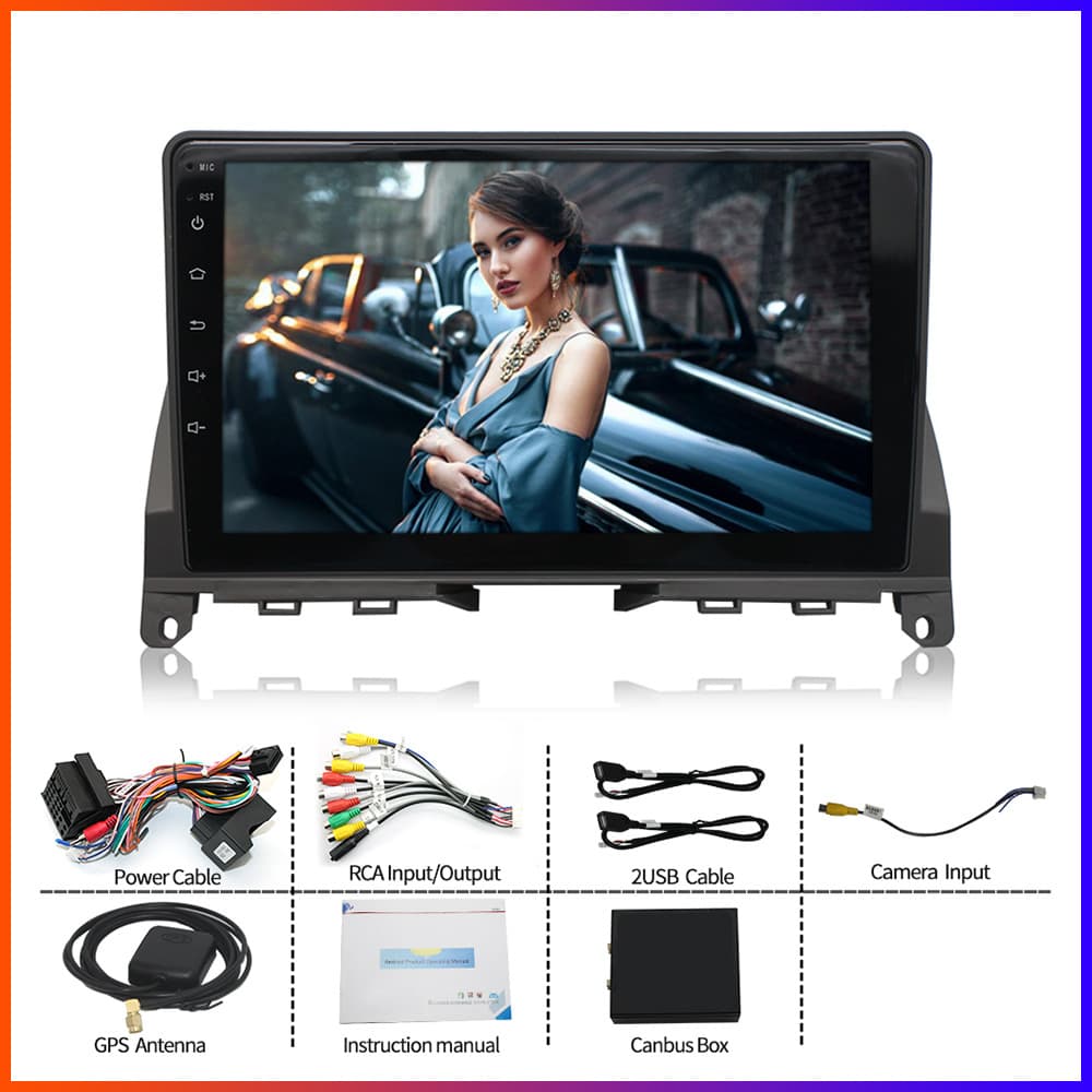 For Benz Mercedes 04-10 Android Car Navigation Radio Reverse Camera All-in-One