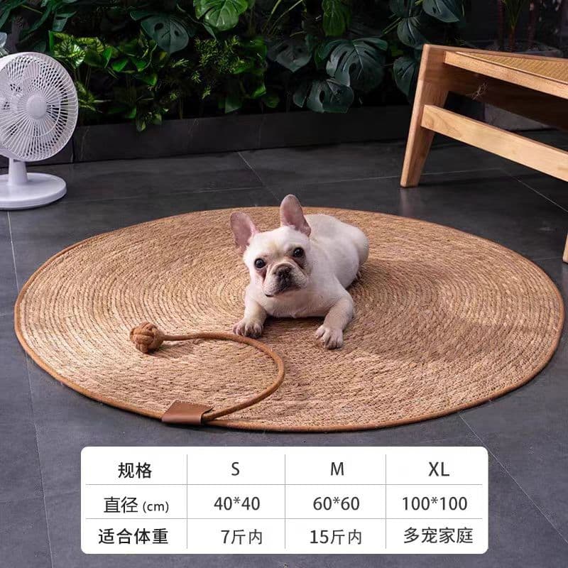 Large Size Rattan Woven One-Piece Cat Scratching Board Wear-Resistant Cat Toy No Shedding Cat Scratching Pantry Cat Nest Sleep Mat