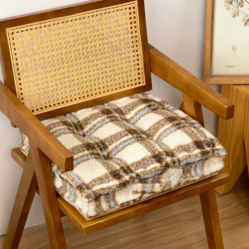 ins style chair cushion living room portable soft cushion autumn and winter office stool butt pad thickened square cushion