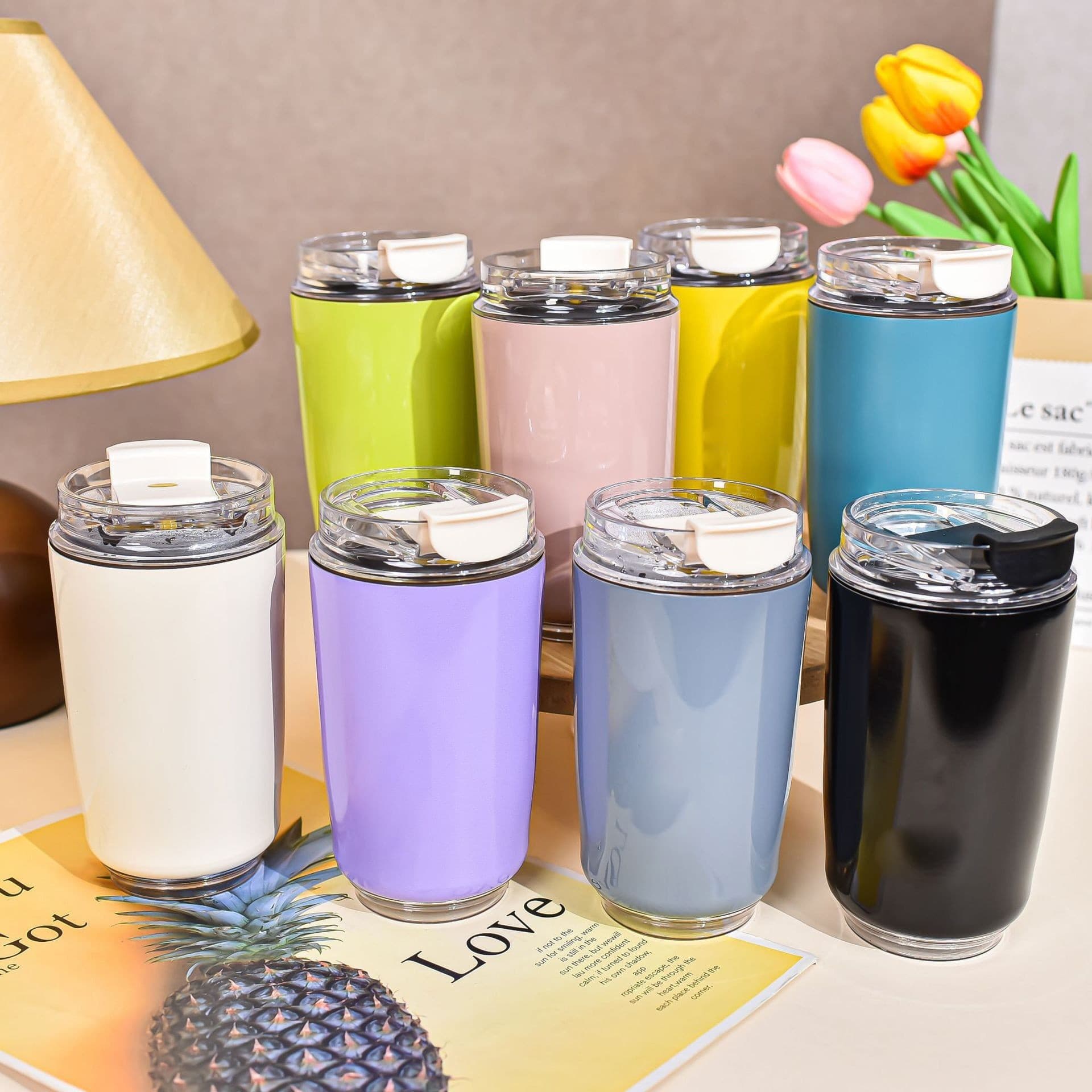 Smeg semg coffee cup 304 stainless steel insulated tumbler hot and cold retention ins portable cup factory direct sale in stock