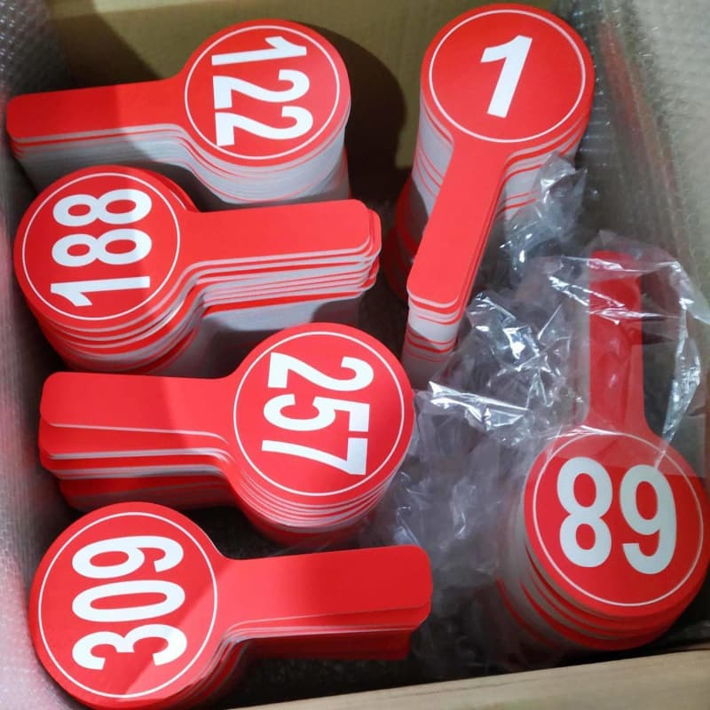 Auction Handheld Number Card Right/Wrong Judge Scoreboard Erasable AB YES NO Crying Laughing Face Like Sign