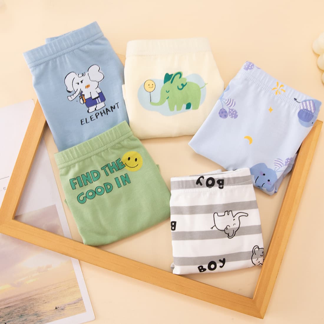 Boys' Cotton Underwear Comfortable Breathable Children's Boxer Briefs Cartoon Design for Toddlers and Older Kids Factory Wholesale
