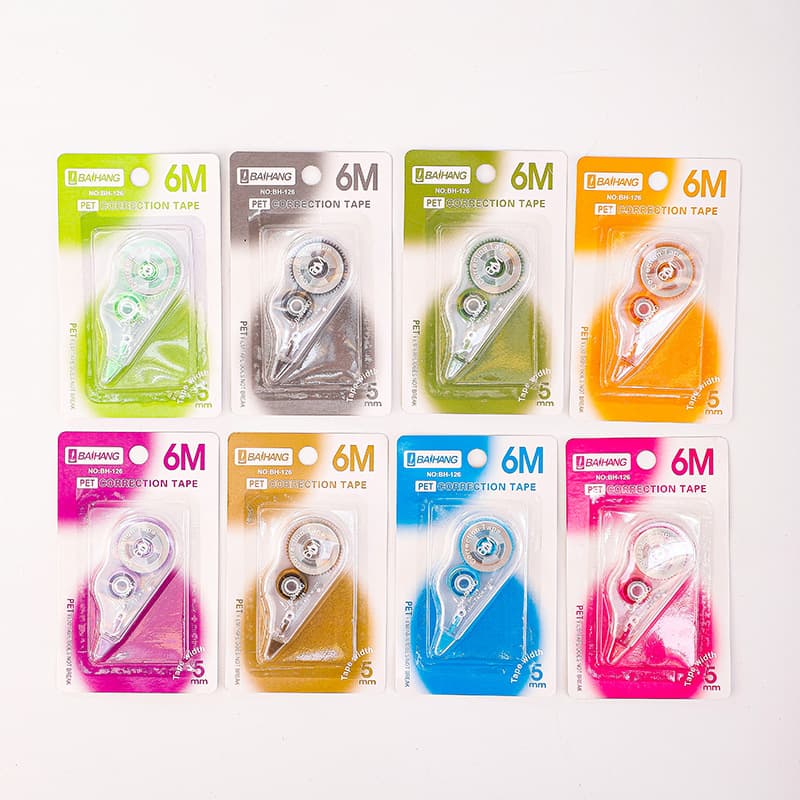 Baihang BH-126 Correction Tape Creative Macaron Color Multi-functional High-Capacity Correction Tape for Children