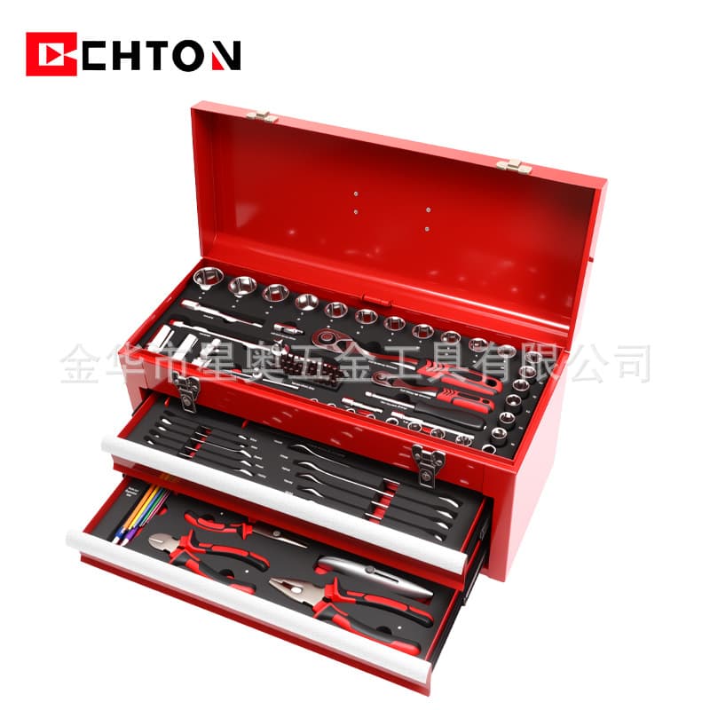 1118-piece auto repair tool set, 3 drawers, portable iron box, chrome vanadium steel mechanical hardware tools collection