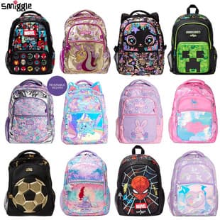 Australia Smiggle Backpack for Grades 1-6 Students, Brave Little Dinosaur Stress-Relief Multifunctional World Backpack
