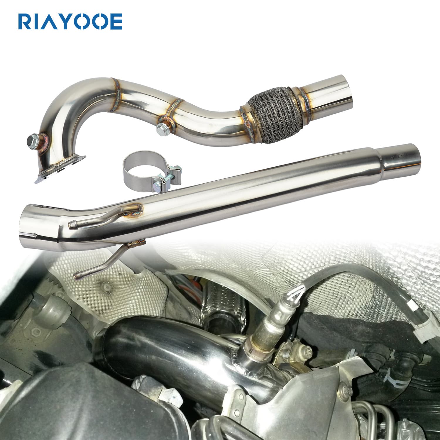 Stainless Steel Automotive Exhaust Manifold for Volkswagen Golf MK7 Jetta EA211 Audi A3 1.4T Motorcycle Equipment Accessories