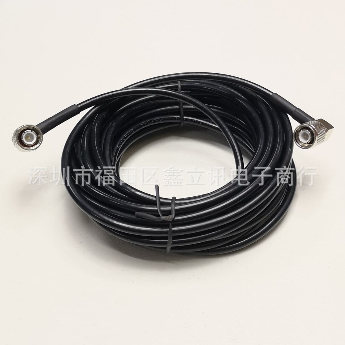 RG58 Coaxial Feeder Copper Wire Cable Connection Line, TNC-JJ Feeder, TNC Male Right Angle Connector