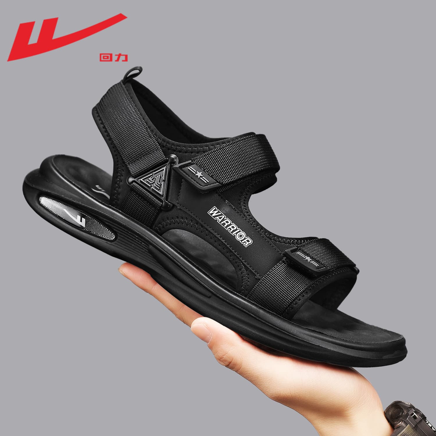 Warrior Sandals Men's Summer Outdoor Soft Sole Casual Sports Leather Sandals Trendy Driving Dual-Purpose Beach Shoes