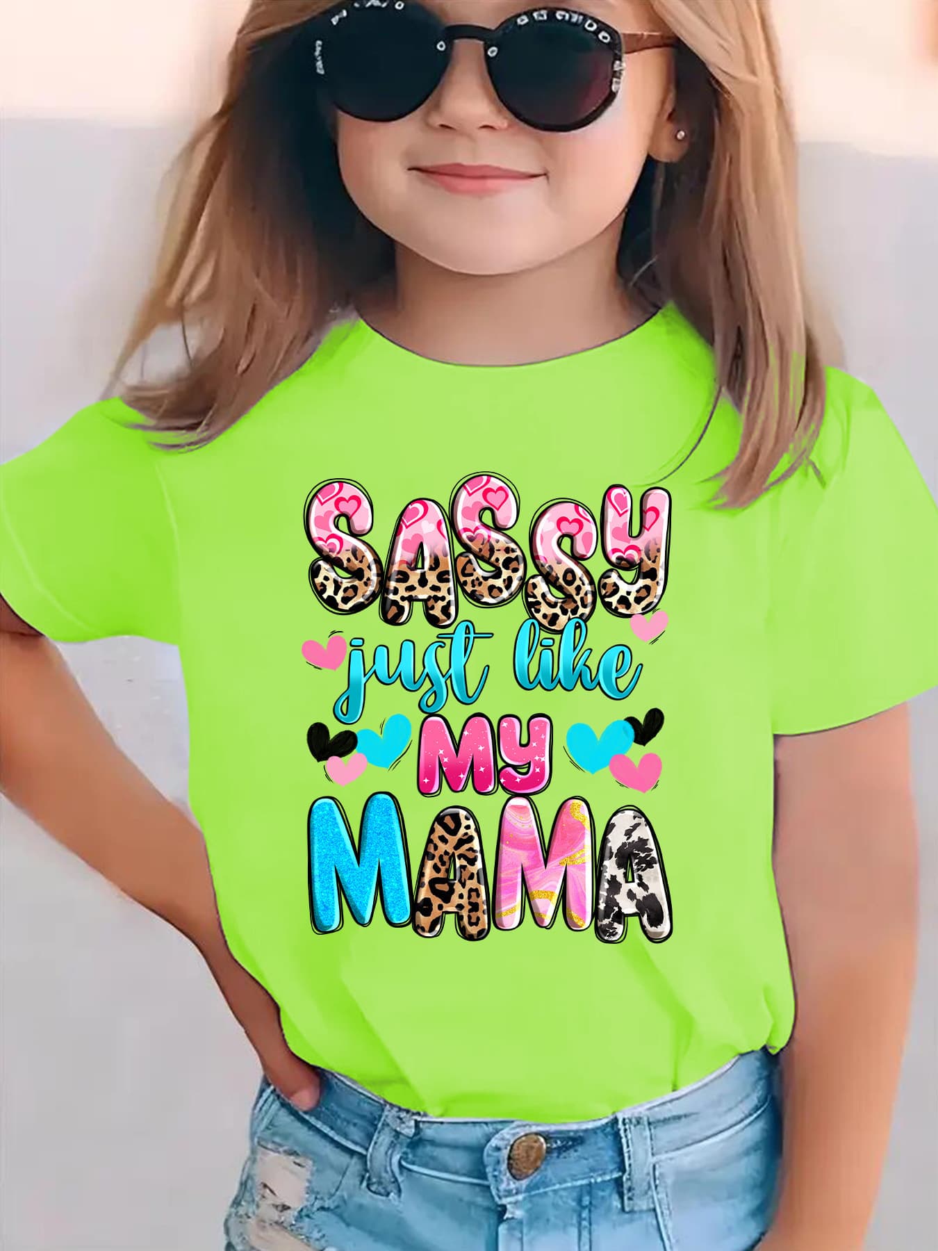 2026 New Mother's Day Letter MAMA Print Simple and Fashionable Versatile T-Shirt