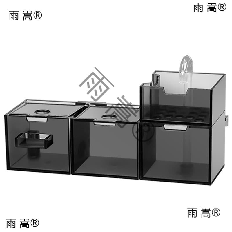 Aquarium Filter 3-in-1 Oxygenation Turtle Tank Filter Box, Top Filter Wall-Mounted Drip Tray, Bottom Filter, Built-in Top Circulation