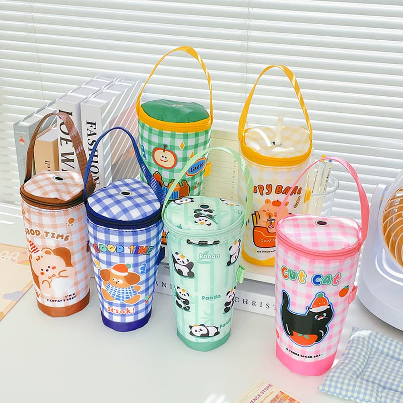 2025 New Milk Tea Cup Sleeve, Handheld Insulated Carrier for Office and Student Use