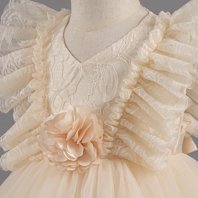 New Cross-border Girls' Tulle Cake Dress Princess Gown Flower Girl Piano Performance Costume Children's Dress