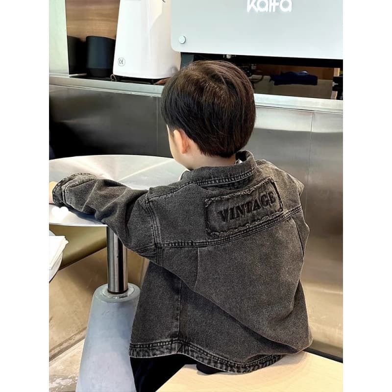 Boys' Jacket 2025 Spring/Autumn New Korean-style Trendy Denim Shirt Children's Casual Retro