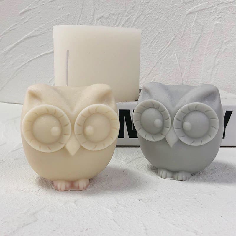 Fat Owl Silicone Mold DIY Owl Scented Candle Gypsum Ornament Owl Epoxy Resin Mold
