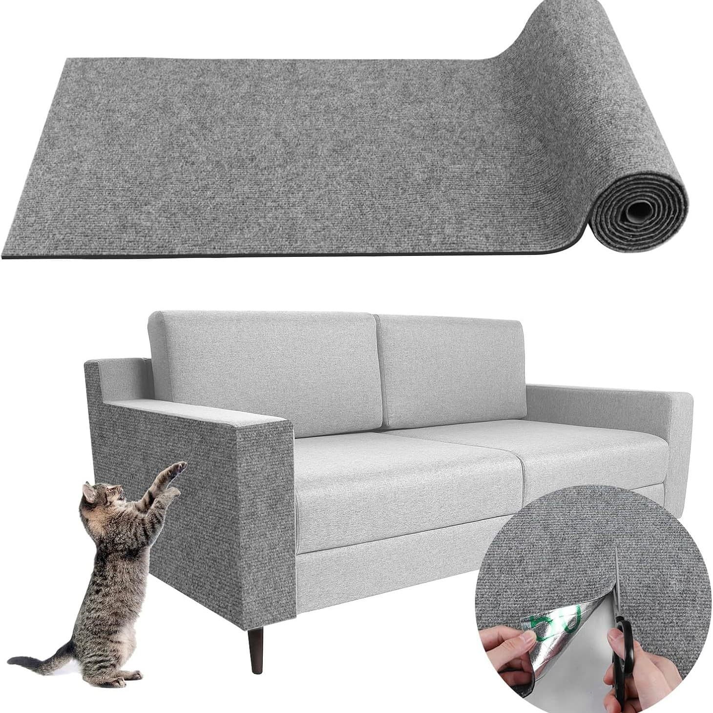 Factory Direct Cross-Border Cat Scratching Mat - Trimmable Self-Adhesive Carpet with Scratching Post for Pet Supplies