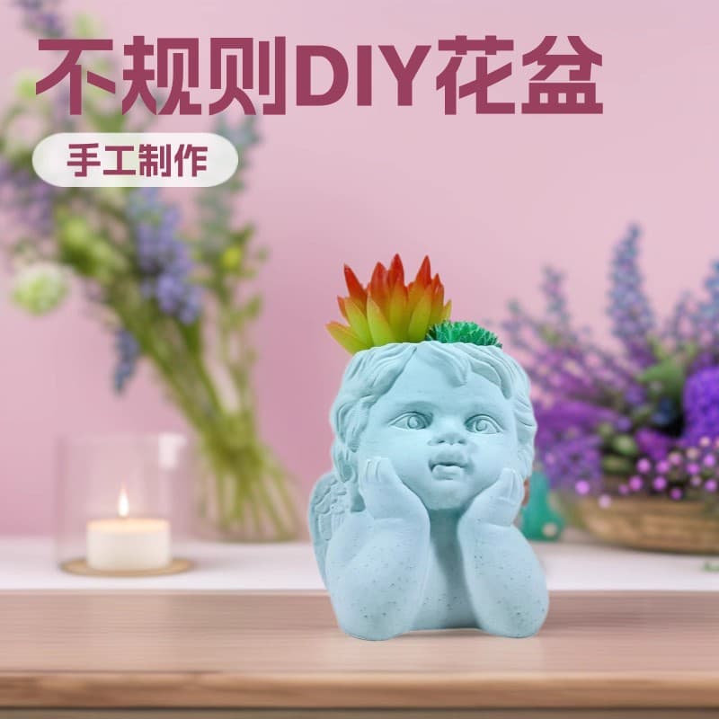 Angel Baby Succulent Pot Silicone Mold DIY Handmade Home Indoor 3D Decoration C562