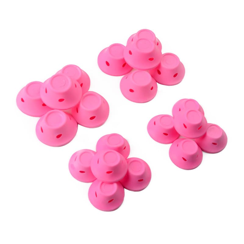 Factory Direct Mushroom Hair Curler, Cross-border Bell Hair Roller, Large and Small Sizes, Soft Silicone, PVC Packaging, In Stock