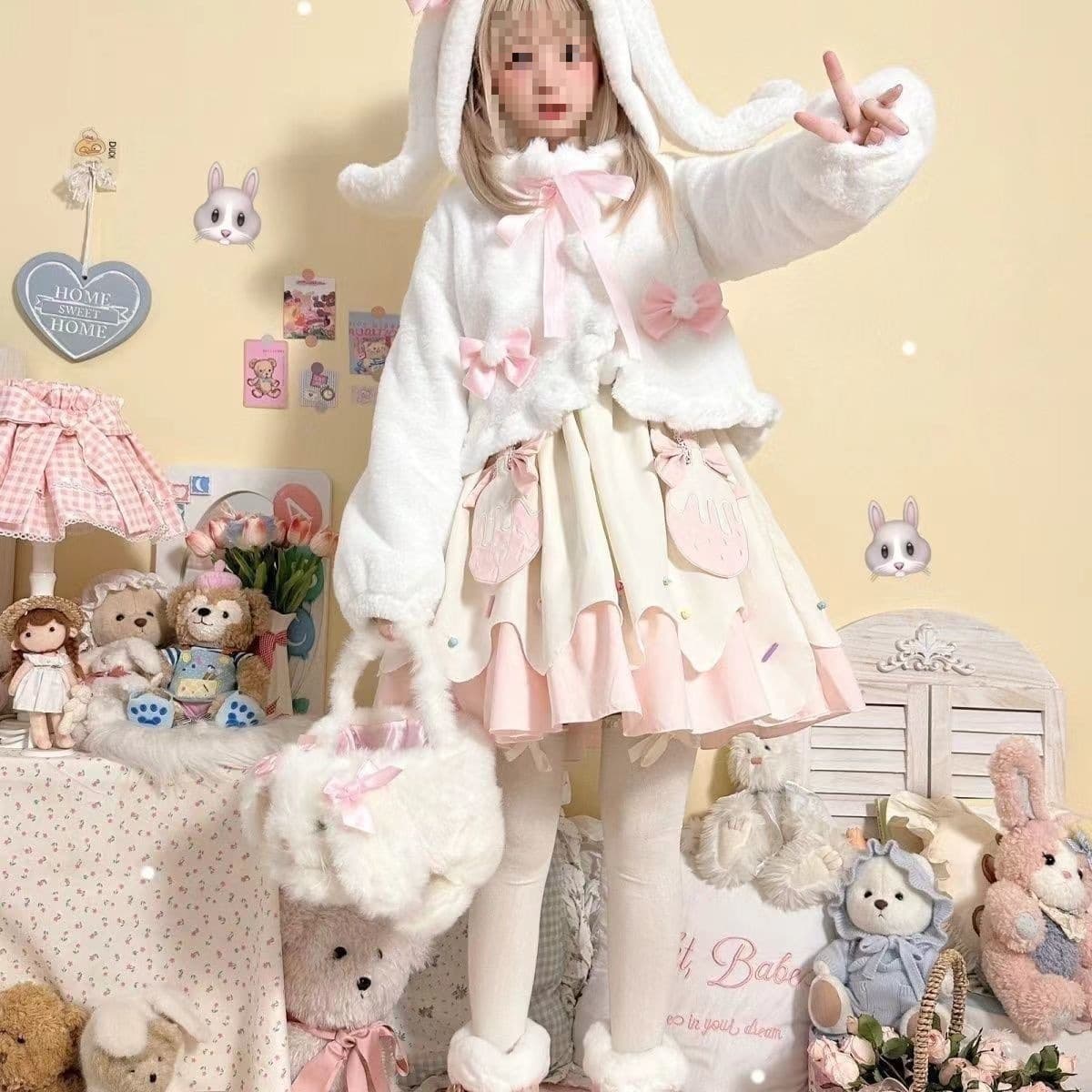 Chai Huhu Autumn/Winter Ready-to-Wear Skirt, Cute Long Lolita Dress for Fall and Winter