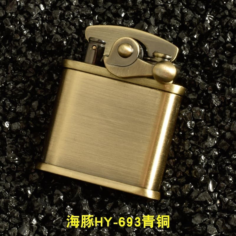 Dolphin kerosene lighter 693 antique outdoor liner rocker lighter grinding wheel open flame vintage men's lighter