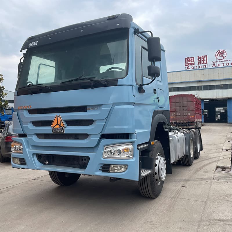 Used 10-wheel cargo truck tractor units destined for Africa, 420 horsepower heavy-duty trucks.