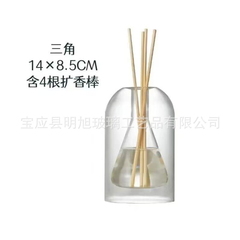 Xiaohongshu Muji-Style Candle Diffuser Bottle Long-Lasting Aroma Bottle Flameless Wickless Essential Oil Bottle Transparent