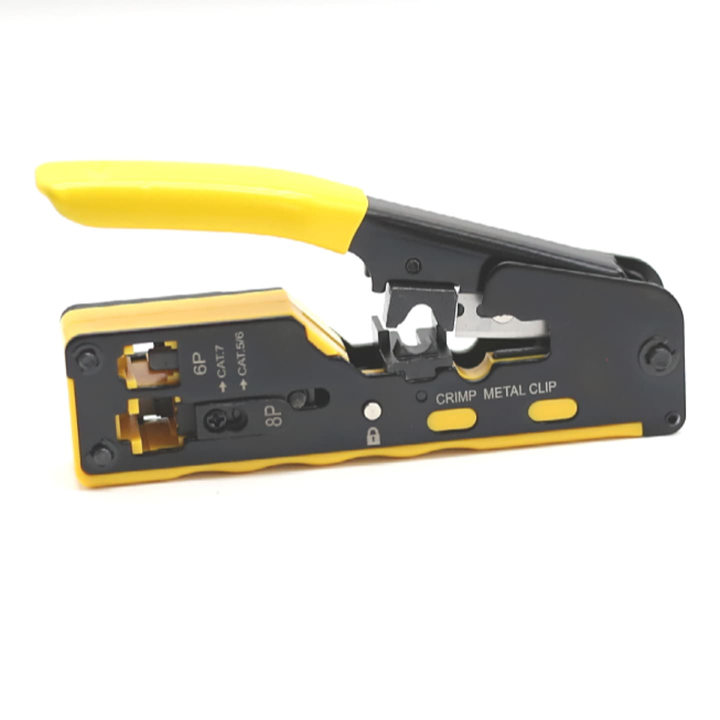 Multifunctional CAT7 Crimping Tool 8P/6P RJ45 Pass-Through Crimper, Stripper, Cutter 3-in-1 Network Tool