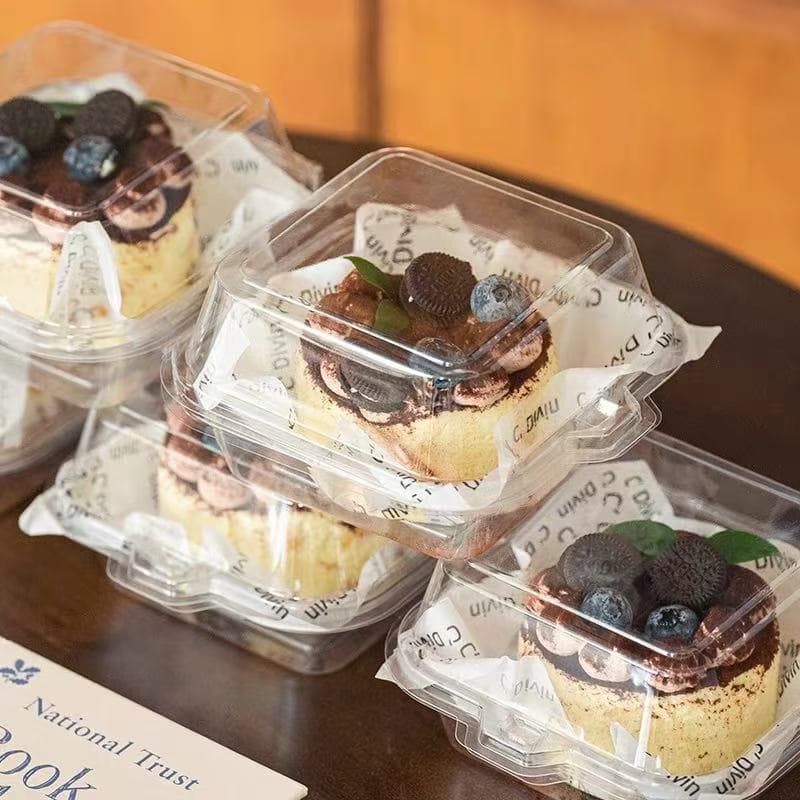 Disposable Transparent Bento Cake Box Tiramisu Packing Box Basque Dessert West Point Hamburger Packing Box
