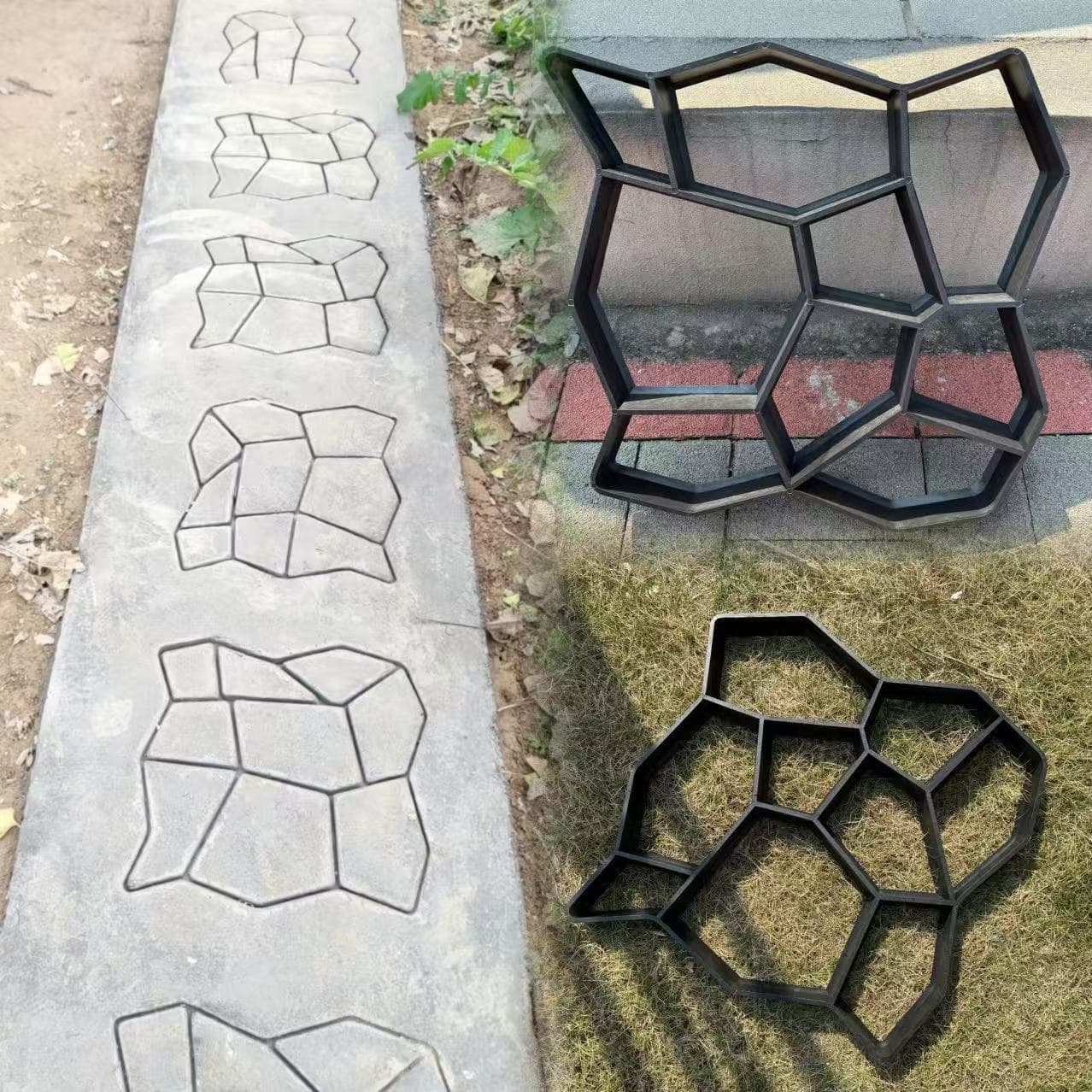 Reusable Concrete Mold for Pathway Stone Garden Decoration Landscape Tool DIY Step Stone Mould Plastic Material JY-123 Model