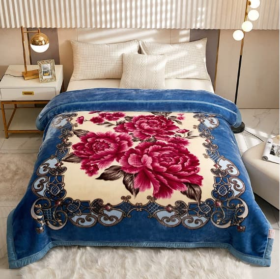 Cross-border Raschel blanket all-season thickened double-layer embossed 4 jin 3 jin wholesale wedding bulk purchase cover blanket home hot item