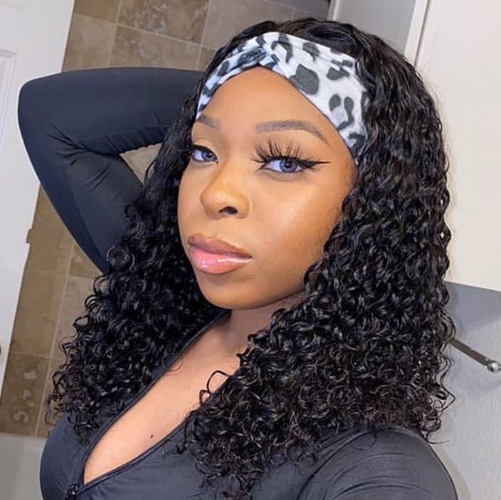 2024 New Cross-Border Headband Wig HAIR European and American Long Curly Wig for Women Synthetic Hair Headband Wig