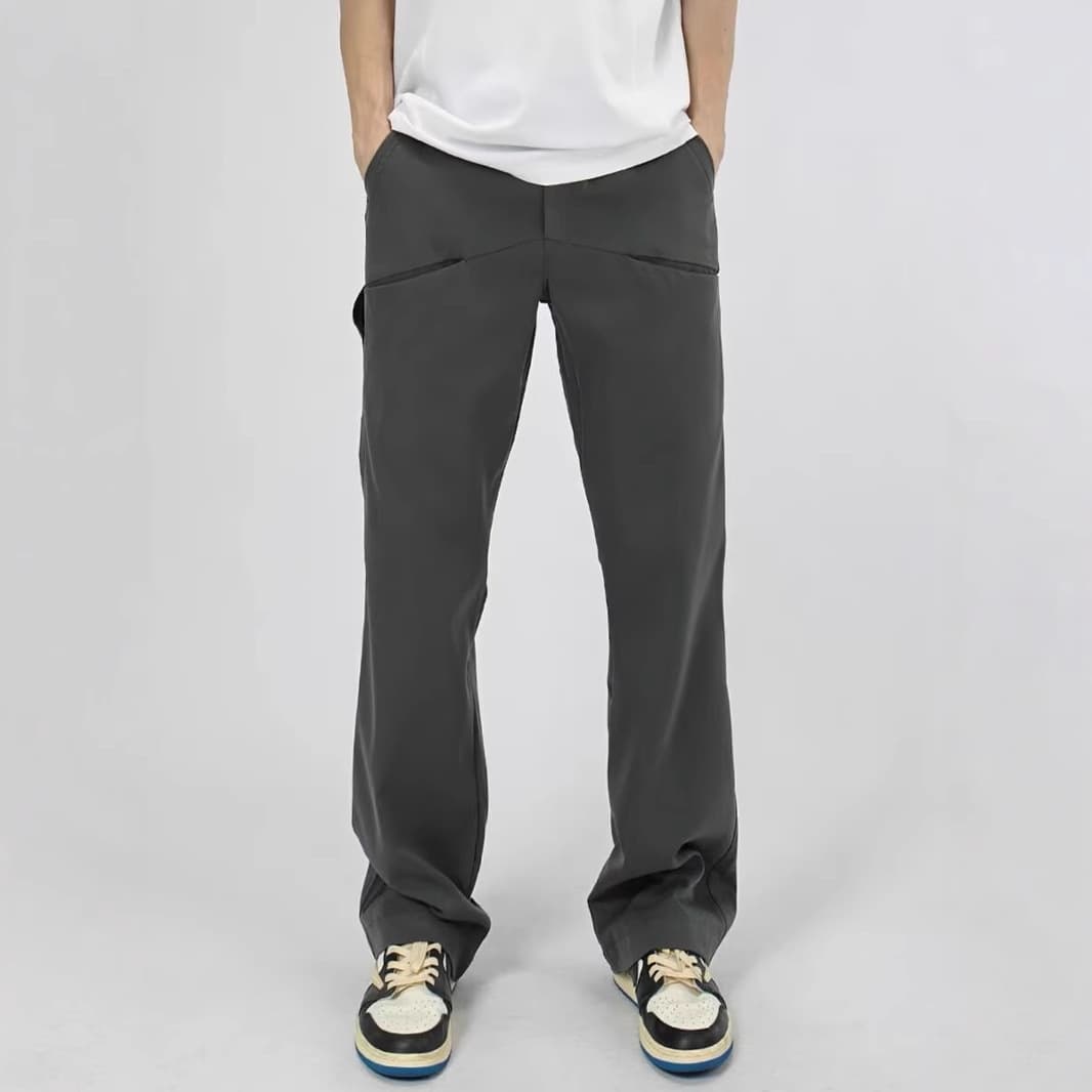 2025 Spring and Summer Men's Casual Pants Versatile High Street Loose Fashion Brand Jacket Pants Trendy Men's Casual Pants Straight Style Trendy